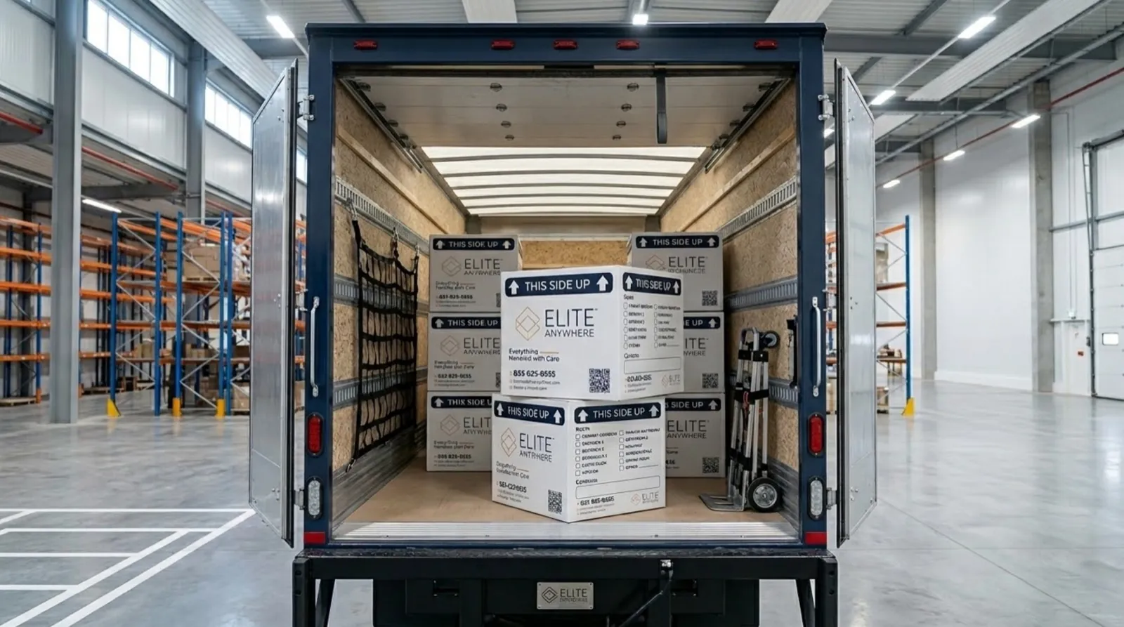 Climate-controlled storage at an Elite Anywhere warehouse